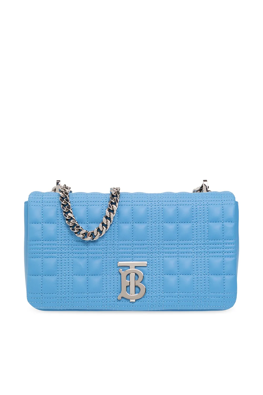 Стеганая прямоугольная сумка через плечо Burberry Lola Small Blue
