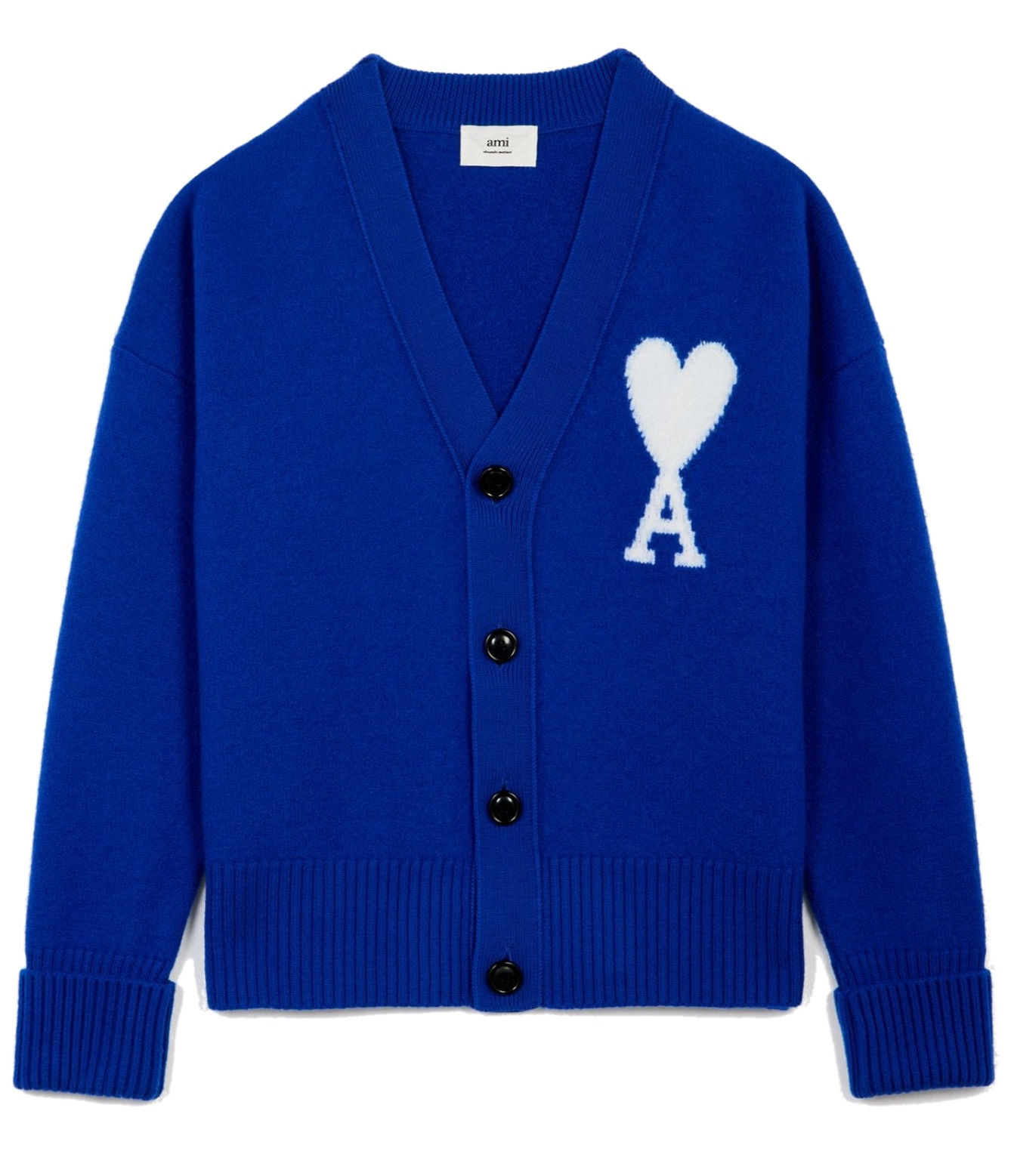 Кардиган оверсайз Ami Paris Ami De Coeur синий