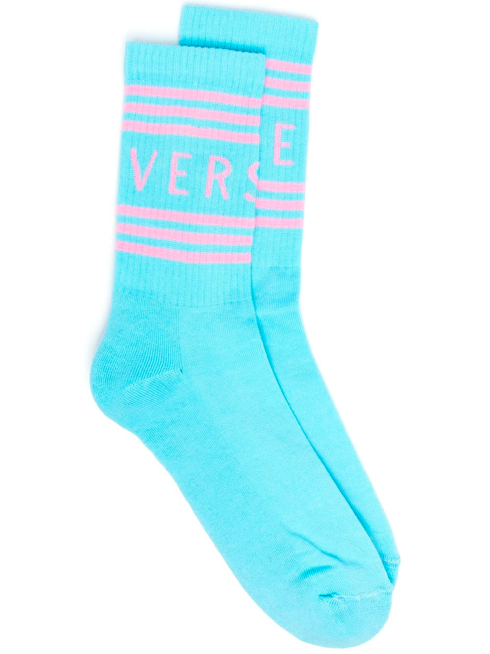 Носки Versace с логотипом, голубые