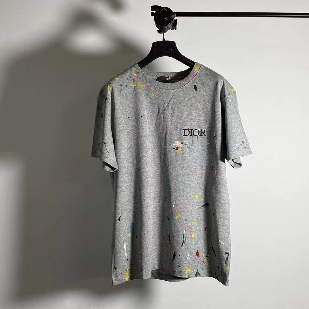 Футболка Dior с принтом Painting и вышитым логотипом