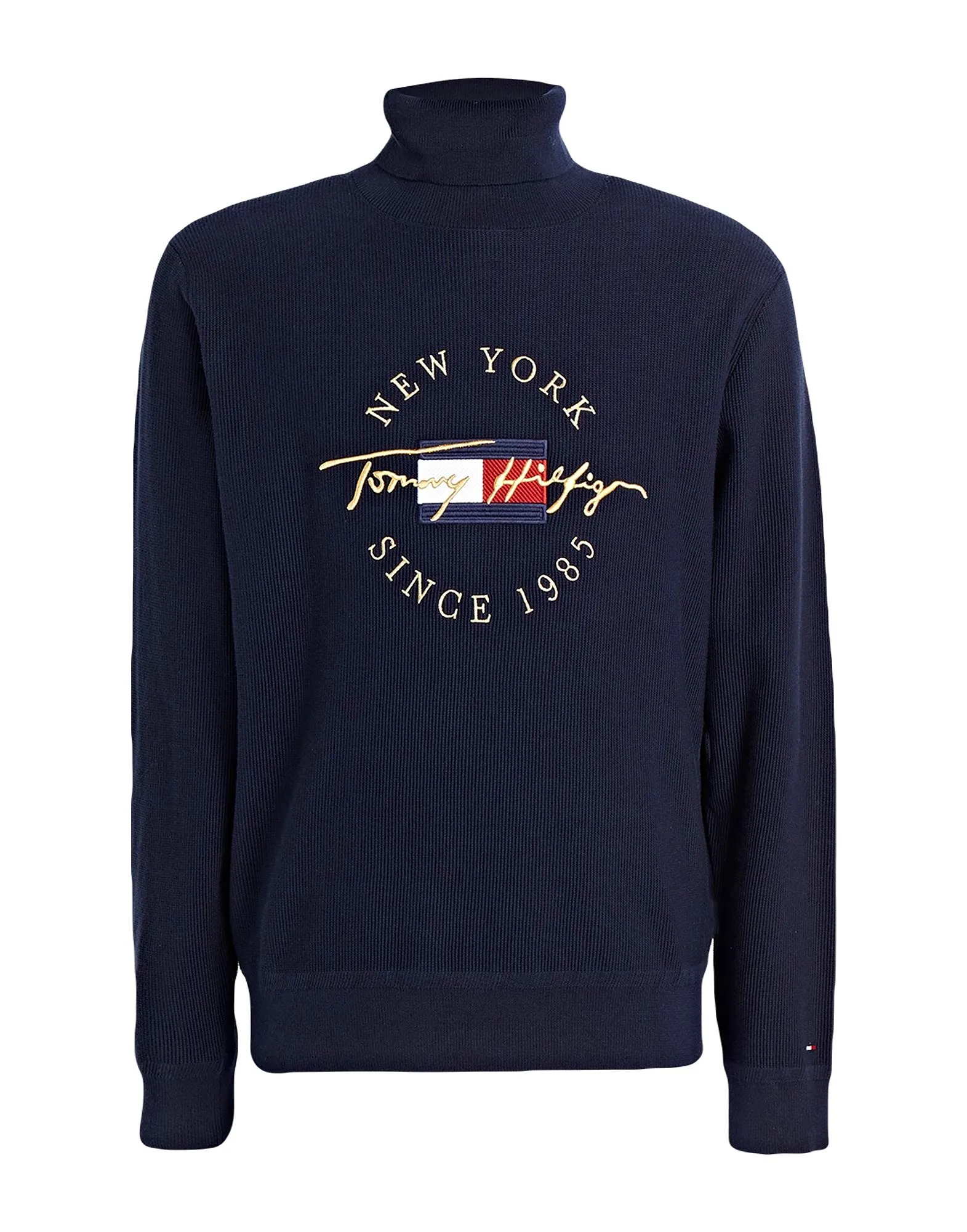 Темно-синяя водолазка Tommy Hilfiger с логотипом New York