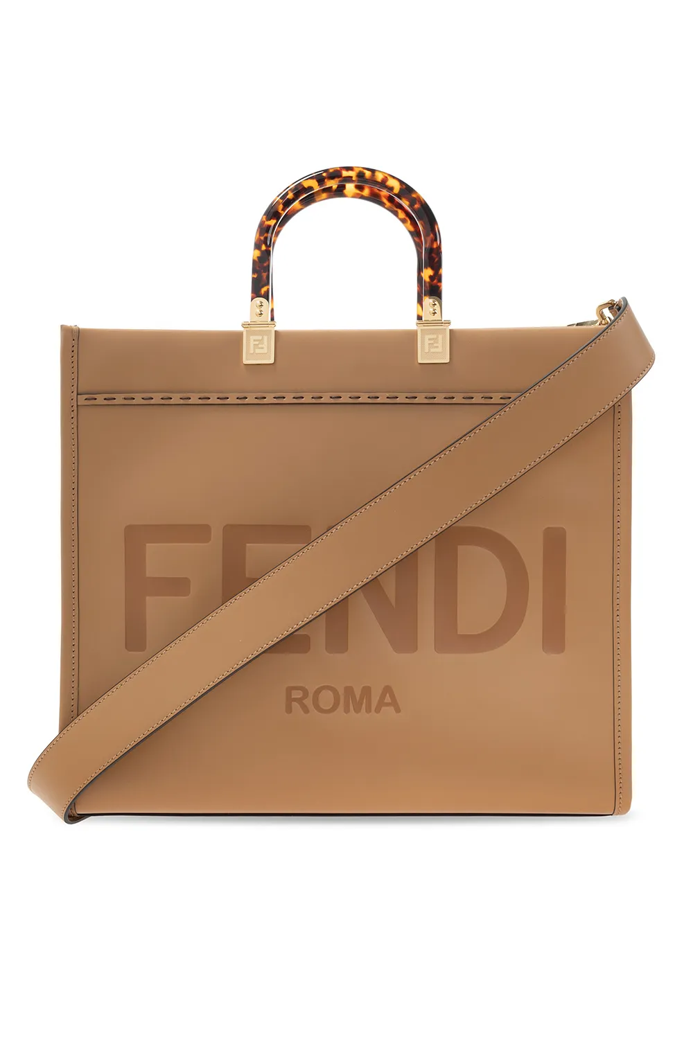 Сумка-шоппер среднего размера Fendi Sunshine Medium Beige
