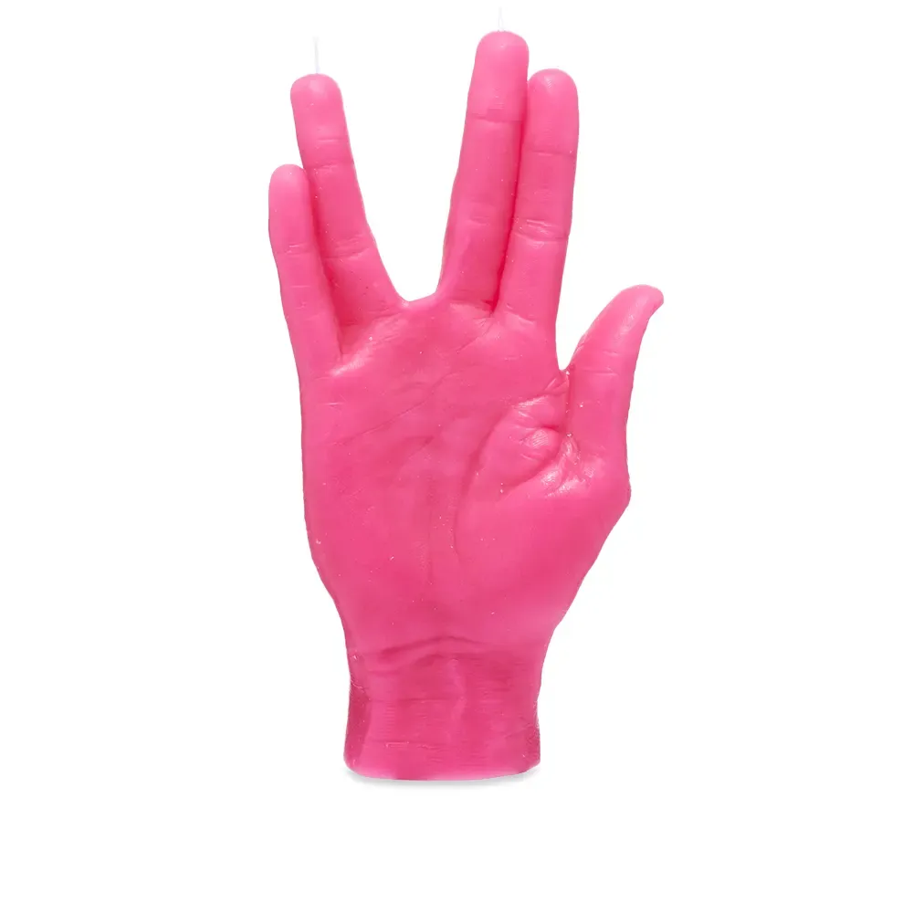 Фигурная свеча "Вулканский салют" 21,5 см. розовая