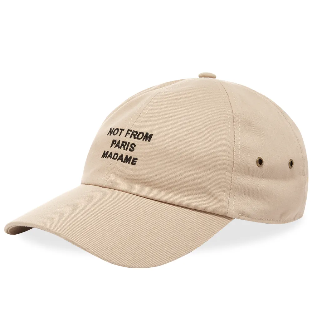 Бейсболка Drôle de Monsieur Not From Paris Madame бежевая
