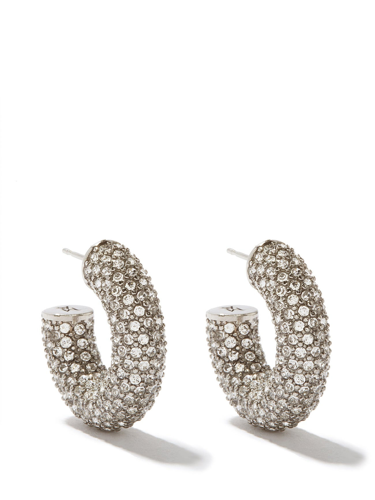 Серьги-кольца Amina Muaddi Cameron с кристаллами