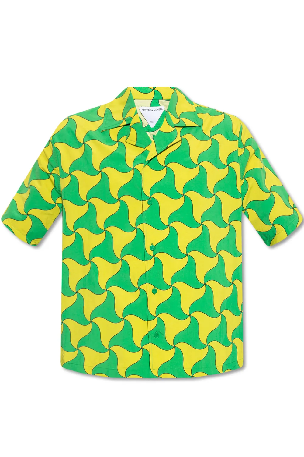 Зеленая рубашка Bottega Veneta Wavy Triangle