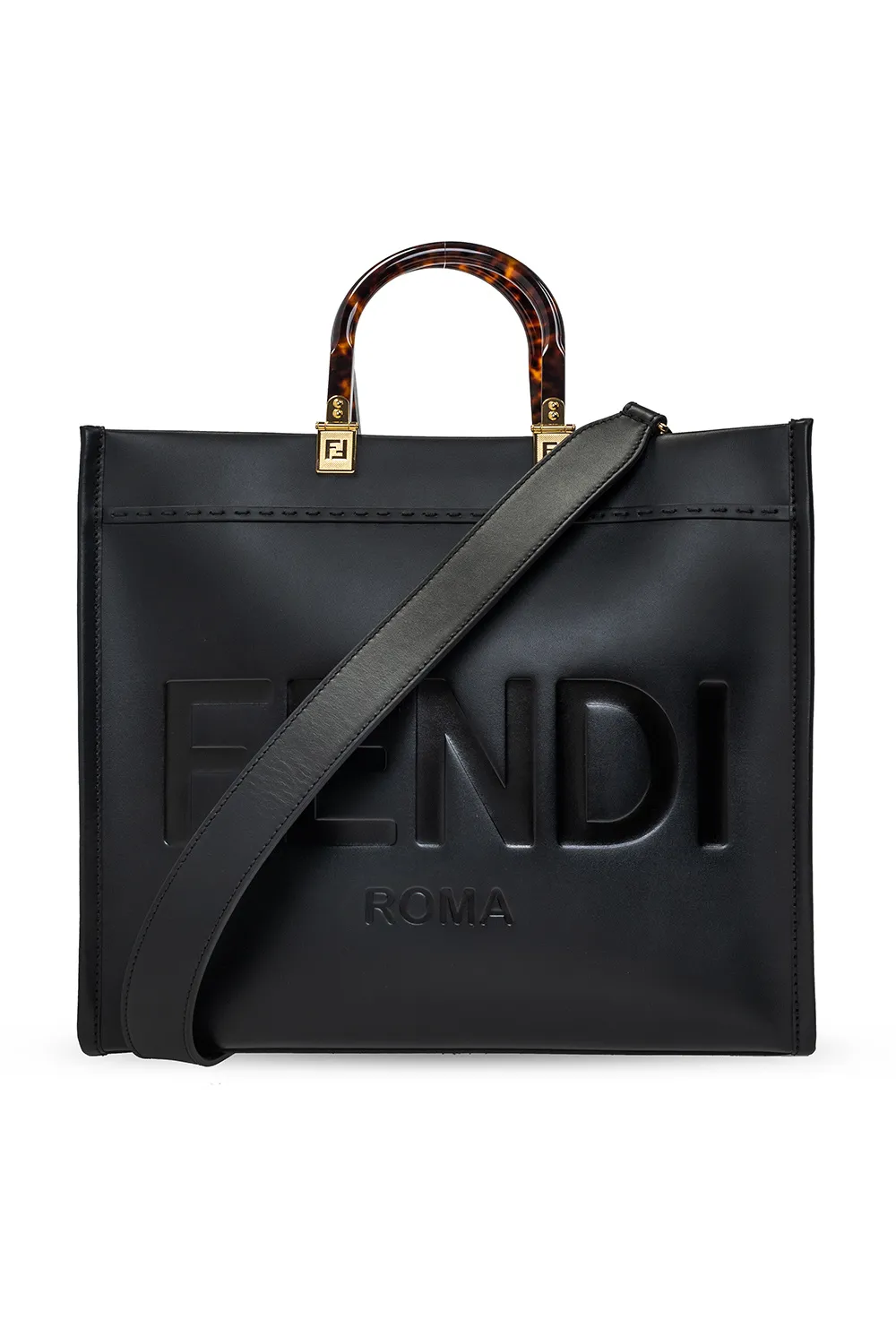 Сумка-шоппер среднего размера Fendi Sunshine Medium Black