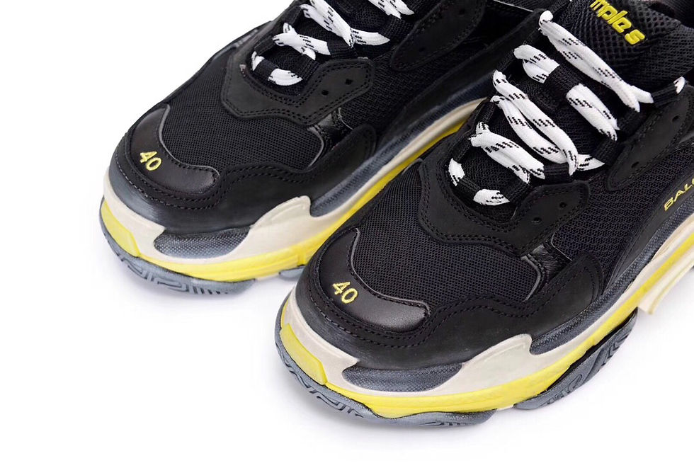 Миниатюра: Кроссовки Balenciaga Triple S Black Yellow White