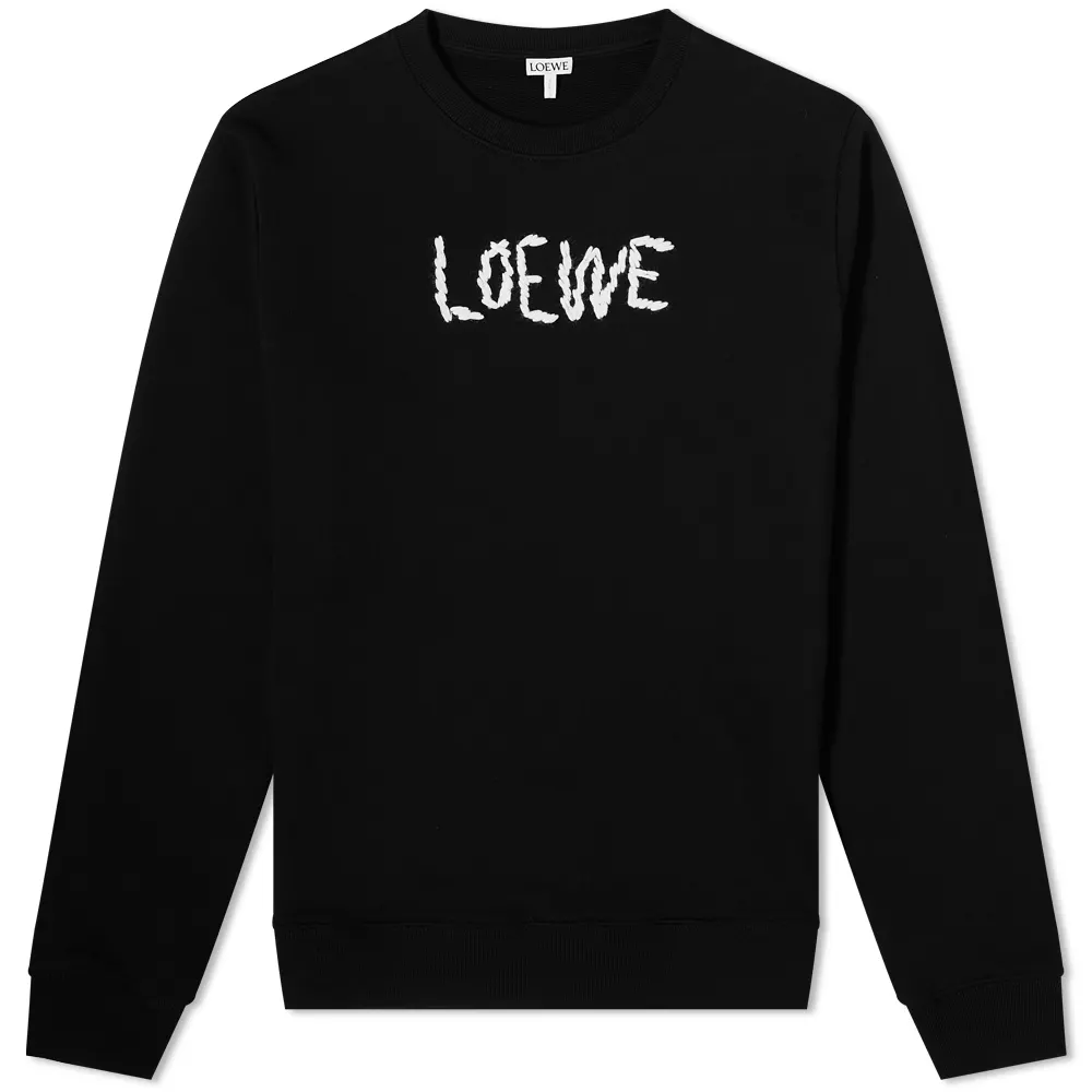 Толстовка Loewe черная с вышивкой