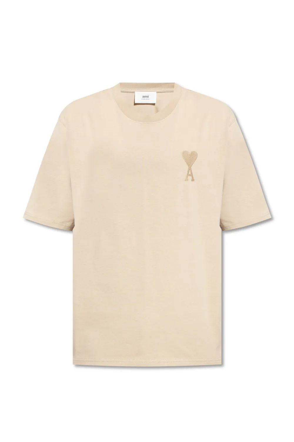 Футболка AMI Paris Tonal Heart с вышивкой