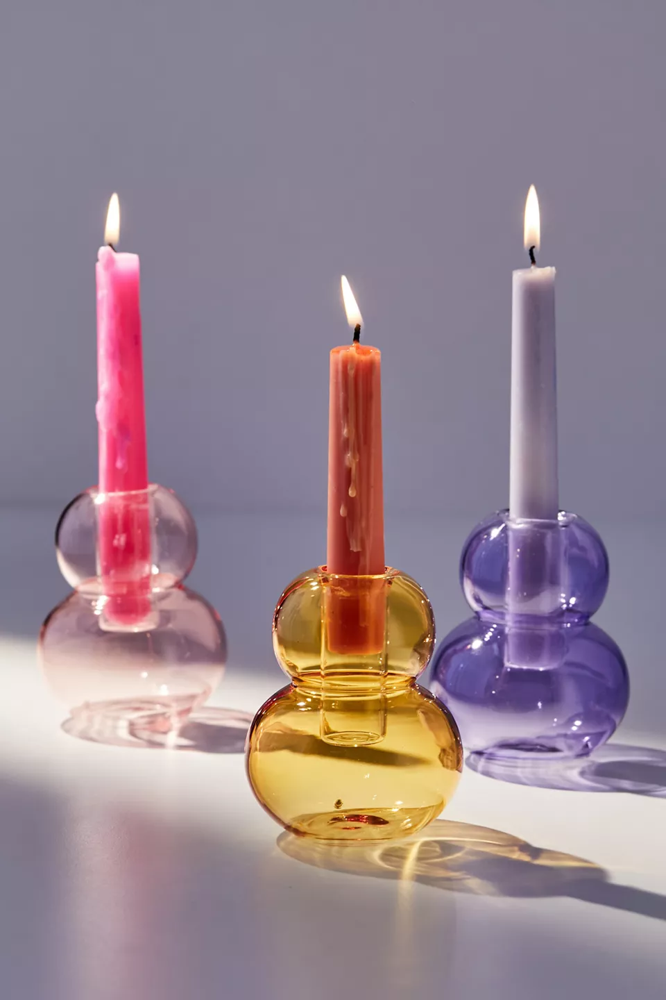 Стеклянный подсвечник "Бабл" в ассортименте