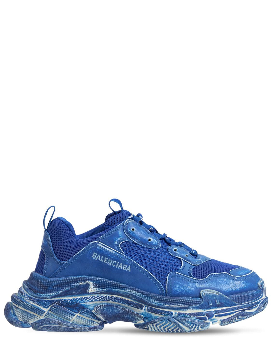 Кроссовки Balenciaga Triple S Blue Vintage