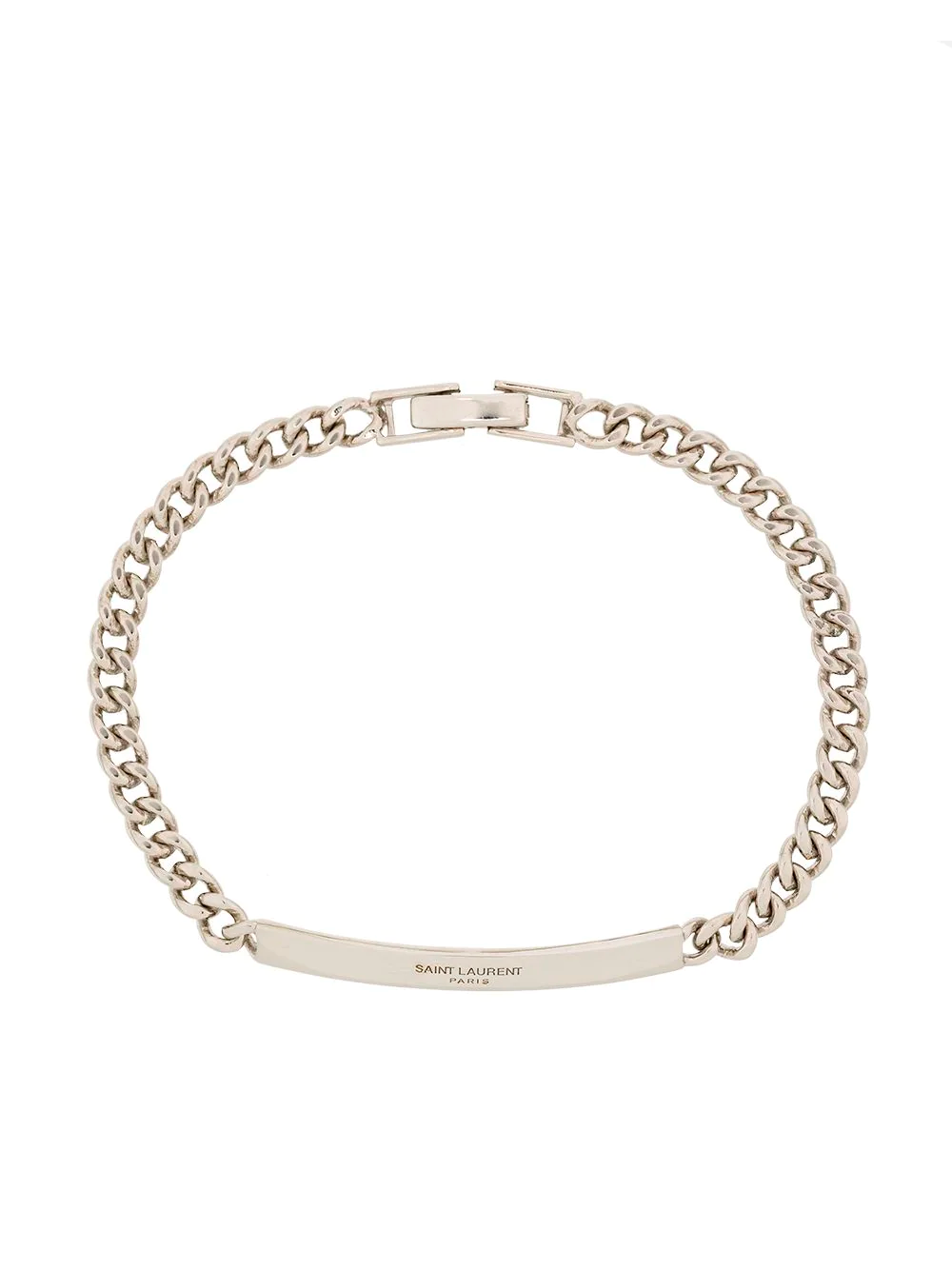 Браслет Saint Laurent Logo ID Silver
