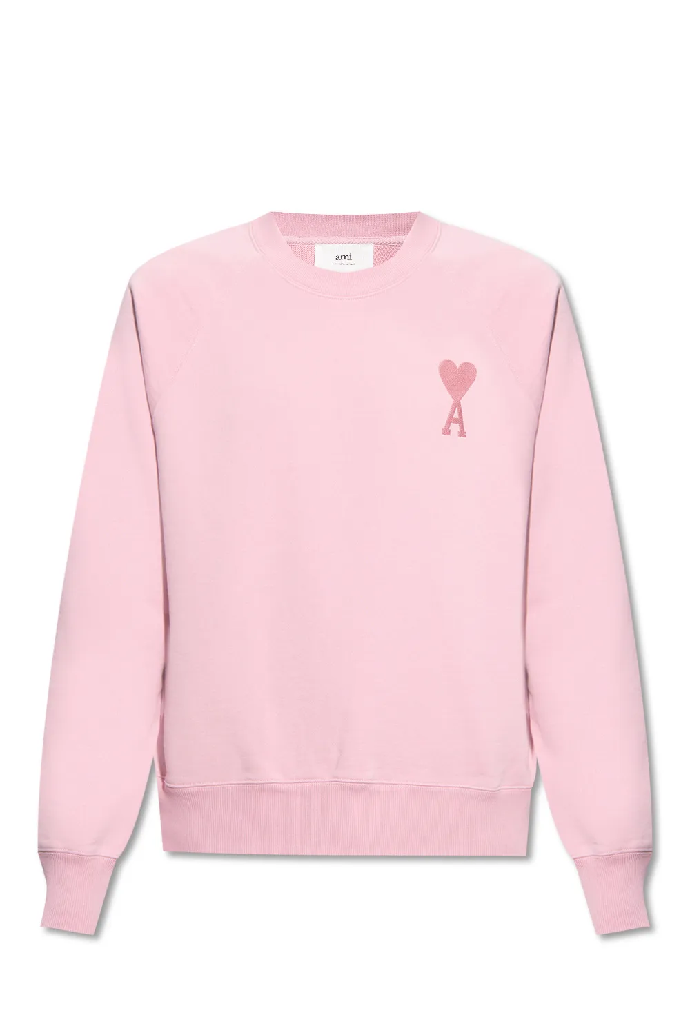 Толстовка AMI Paris Tonal Heart светло-розового цвета