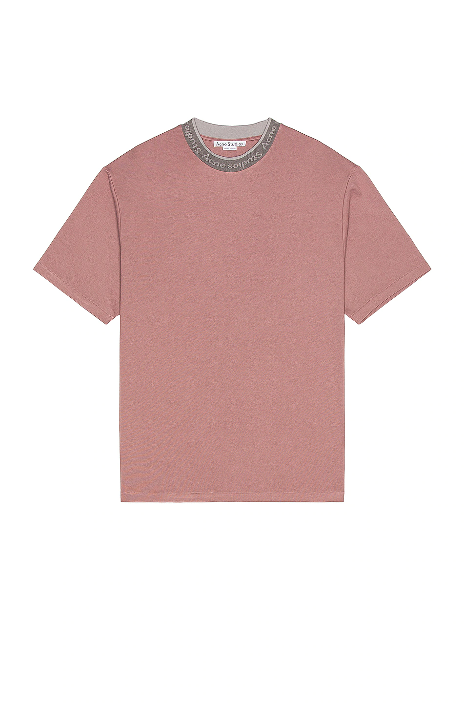Футболка Acne Studios Extorr Reverse Logo Rose в рубчик