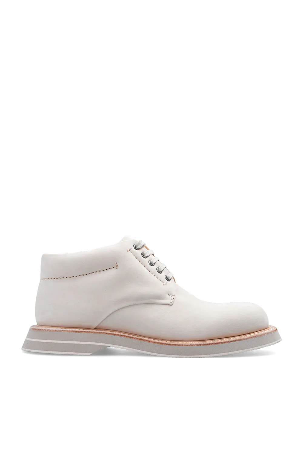 Светло-бежевые ботильоны на шнуровке Jacquemus Bricolo