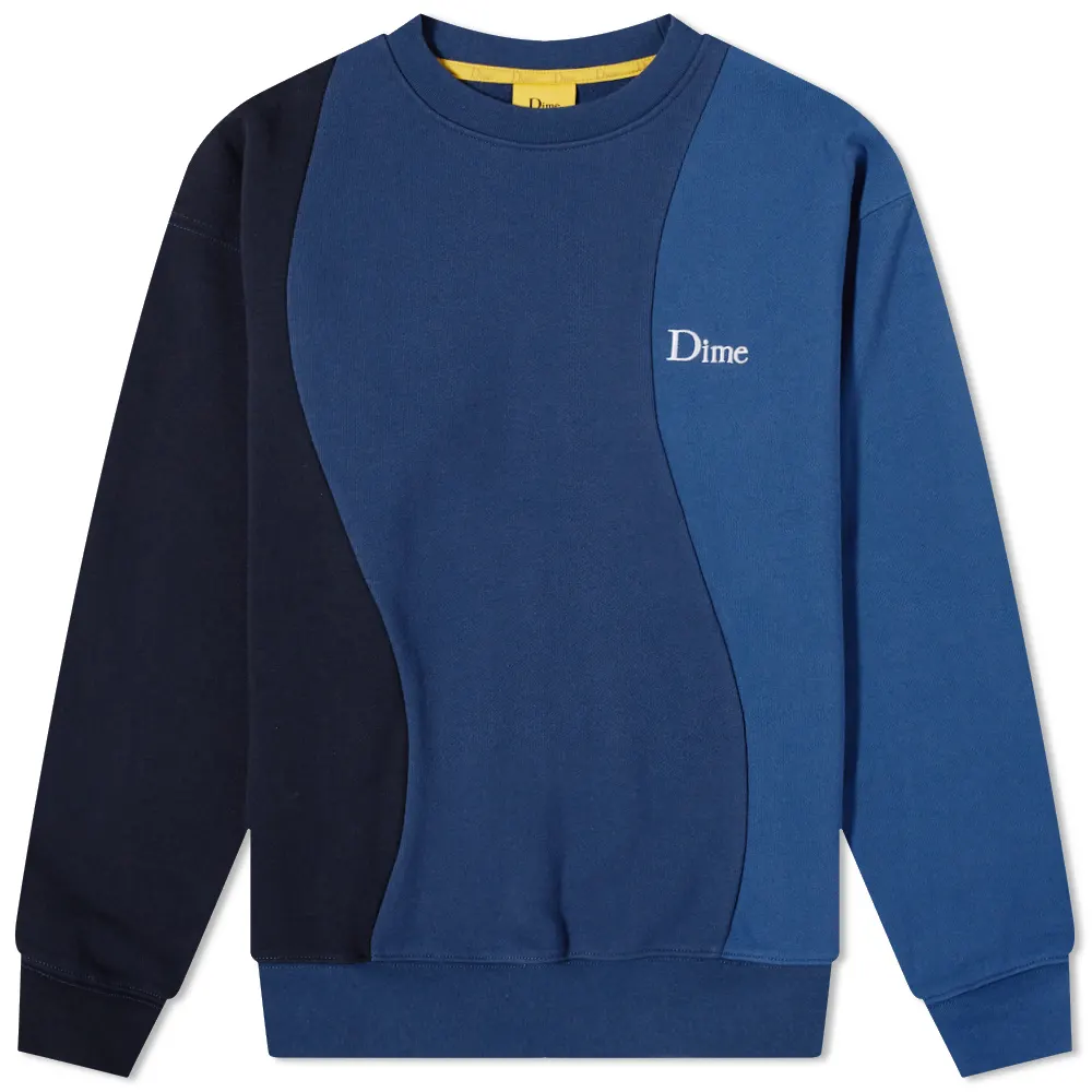 Комбинированный свитшот Dime Wavy Blue