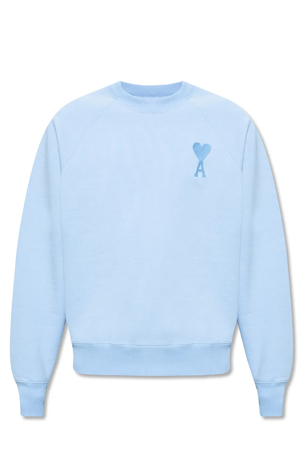 Толстовка AMI Paris Tonal Heart светло-голубого цвета