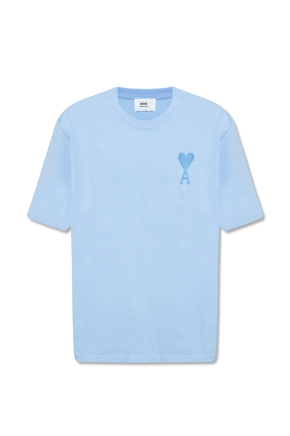 Футболка AMI Paris Tonal Heart с вышивкой