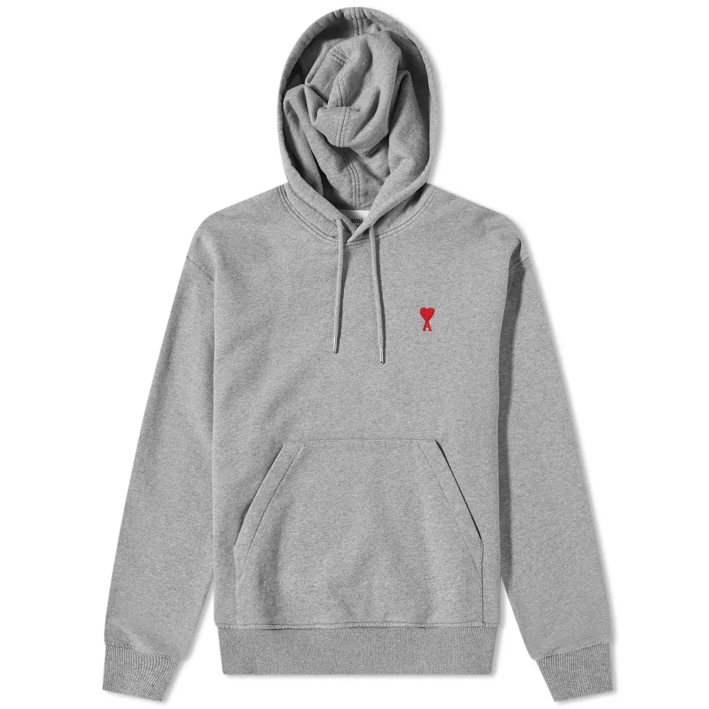 Худи AMI Paris серого цвета