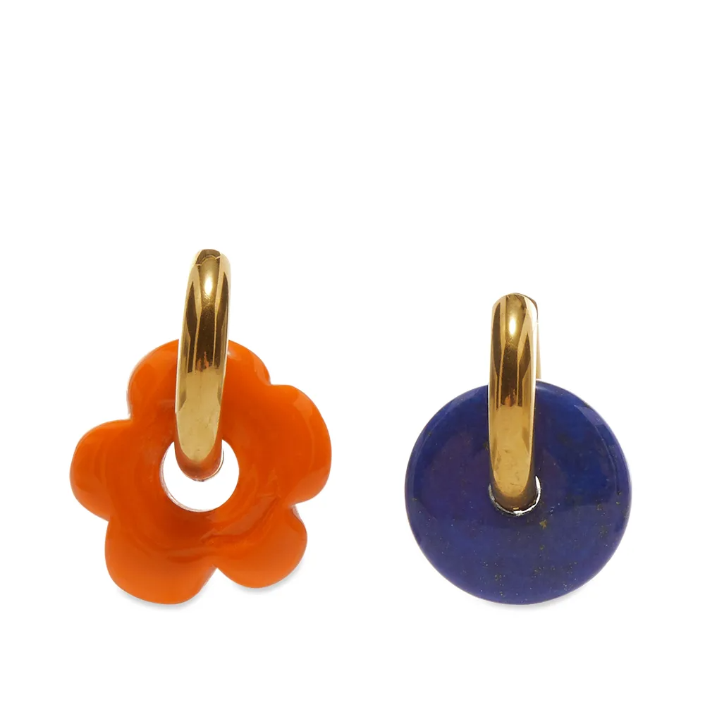 Серьги с керамическими подвесками Flower Ring