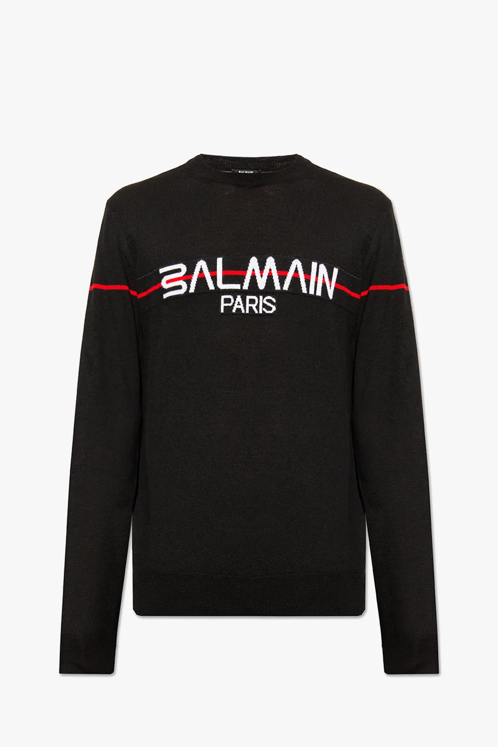 Шерстяной свитер с логотипом Balmain Paris