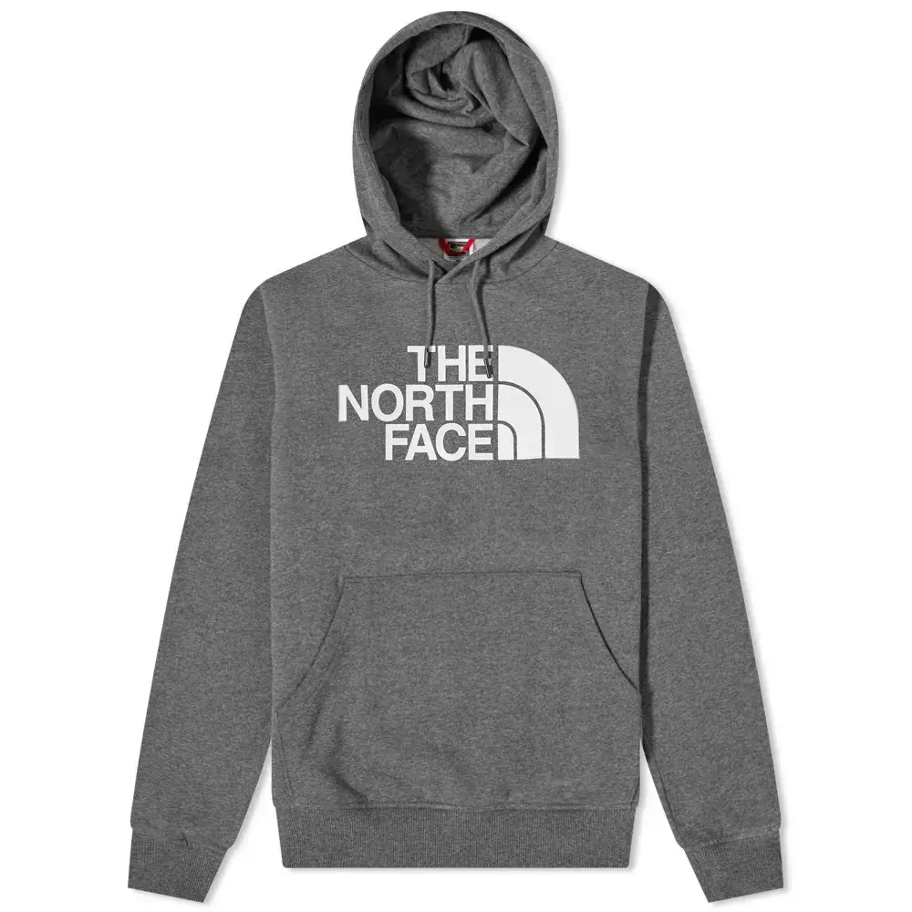 Серая толстовка-худи The North Face с логотипом