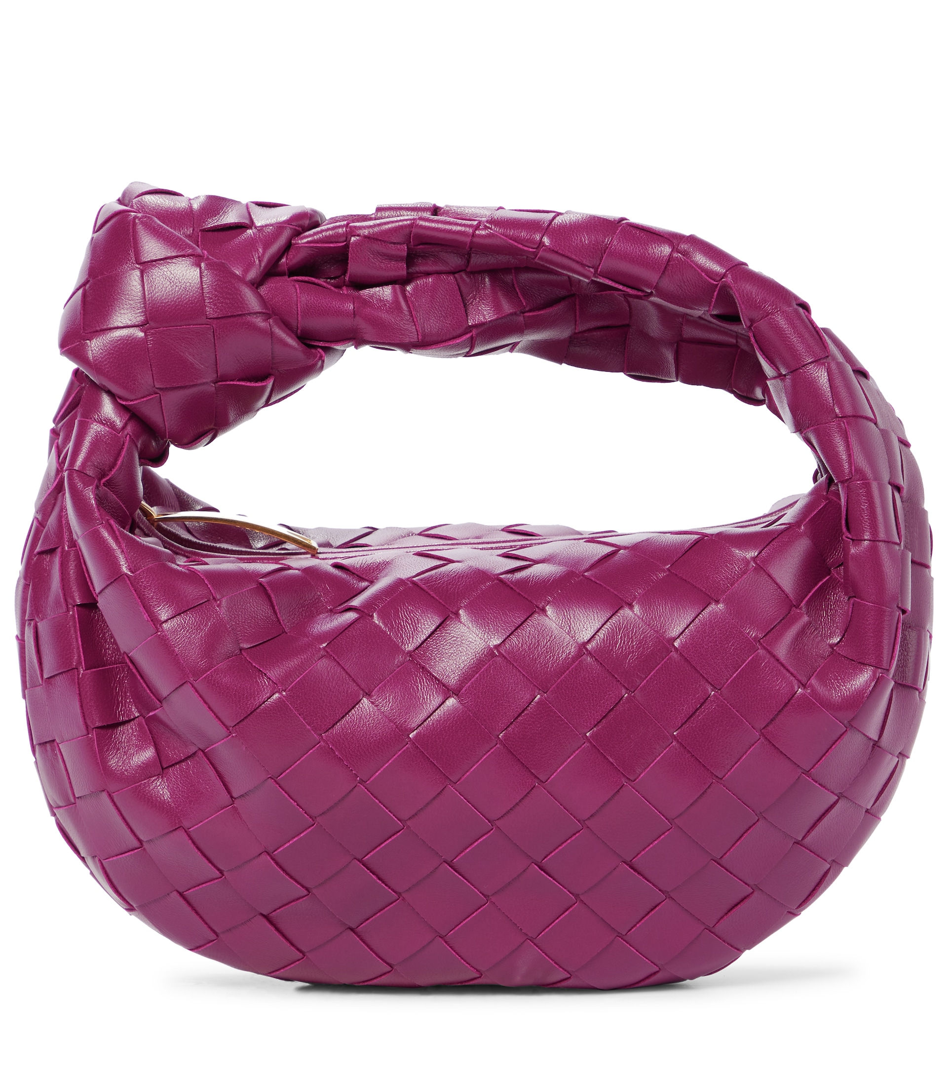 Мини-сумка клатч Bottega Veneta Jodie Mini Grape из кожи наппа