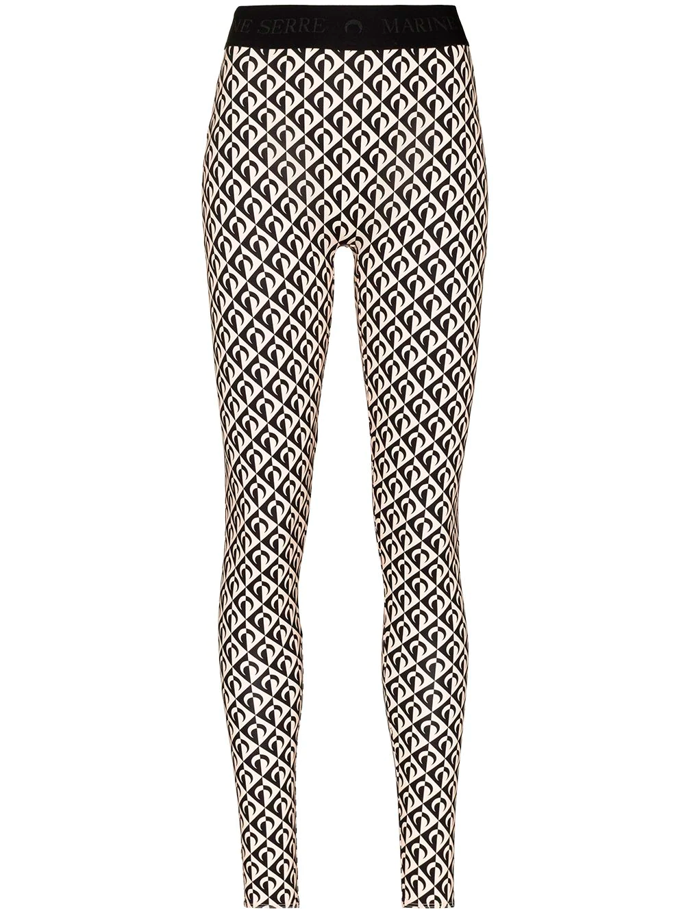 Леггинсы Marine Serre Moon Lozenge с завышенной талией