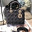 Миниатюра: Сумка Dior Lady среднего формата с узором Cannage Black/Gold