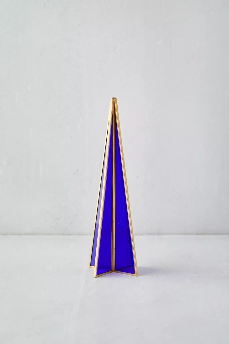 Витражная стеклянная декоративная ёлка 25 см.