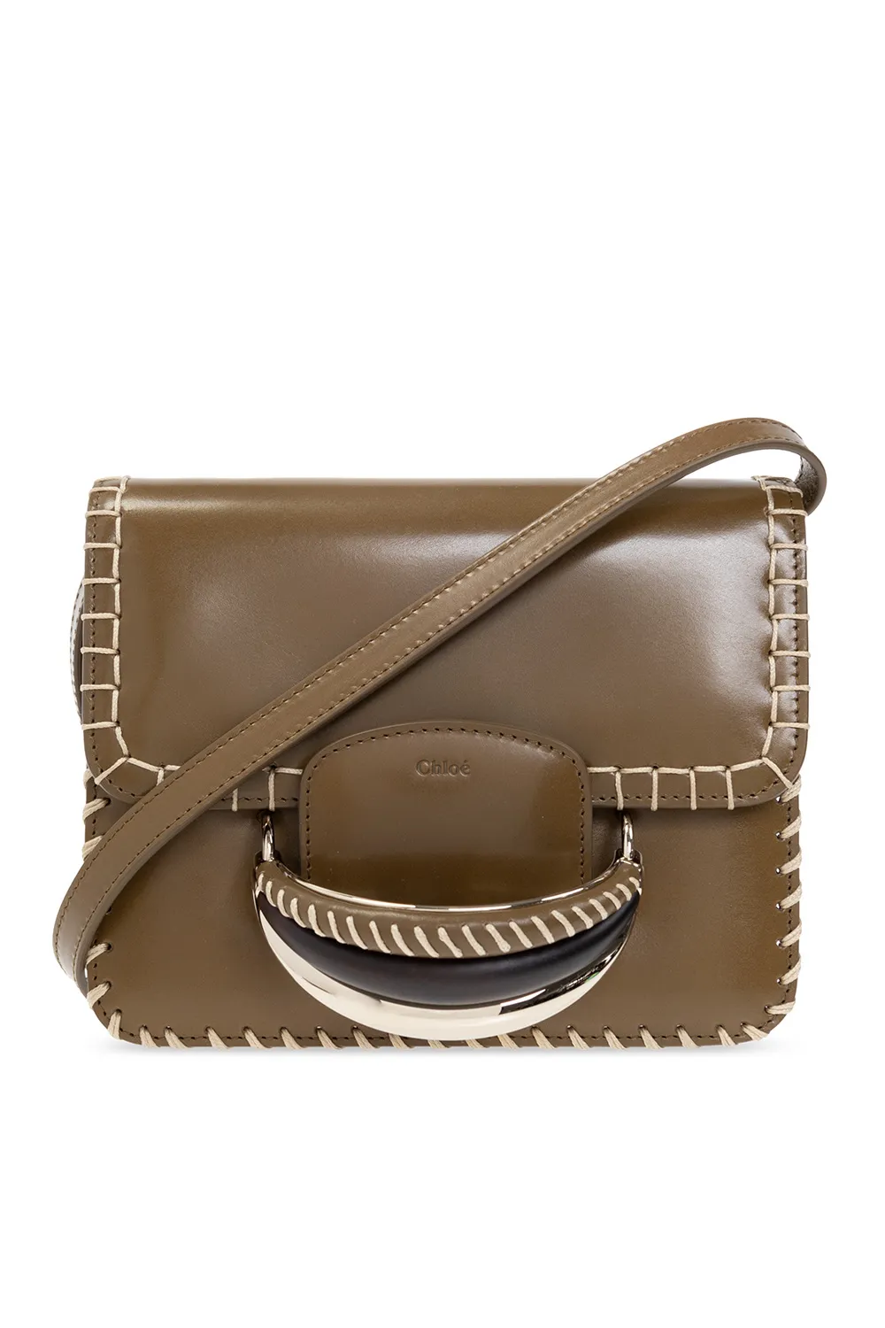 Сумка на плечо Chloé Kattie Small Stitch Green
