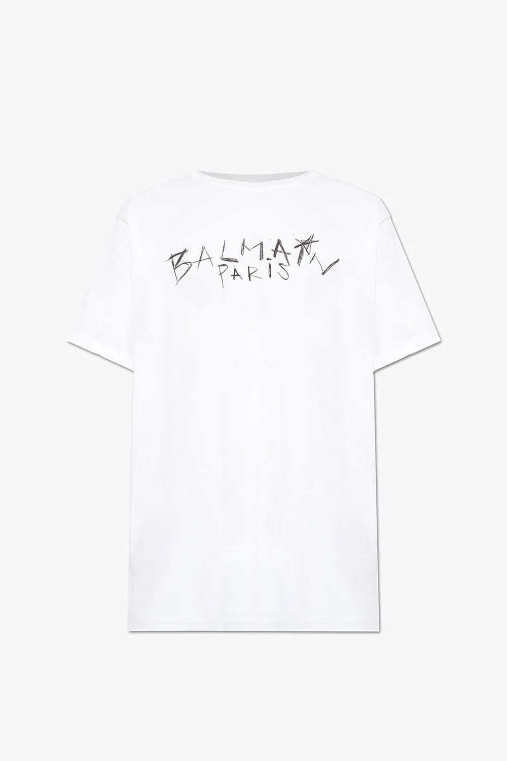 Белая футболка Balmain Paris с принтом