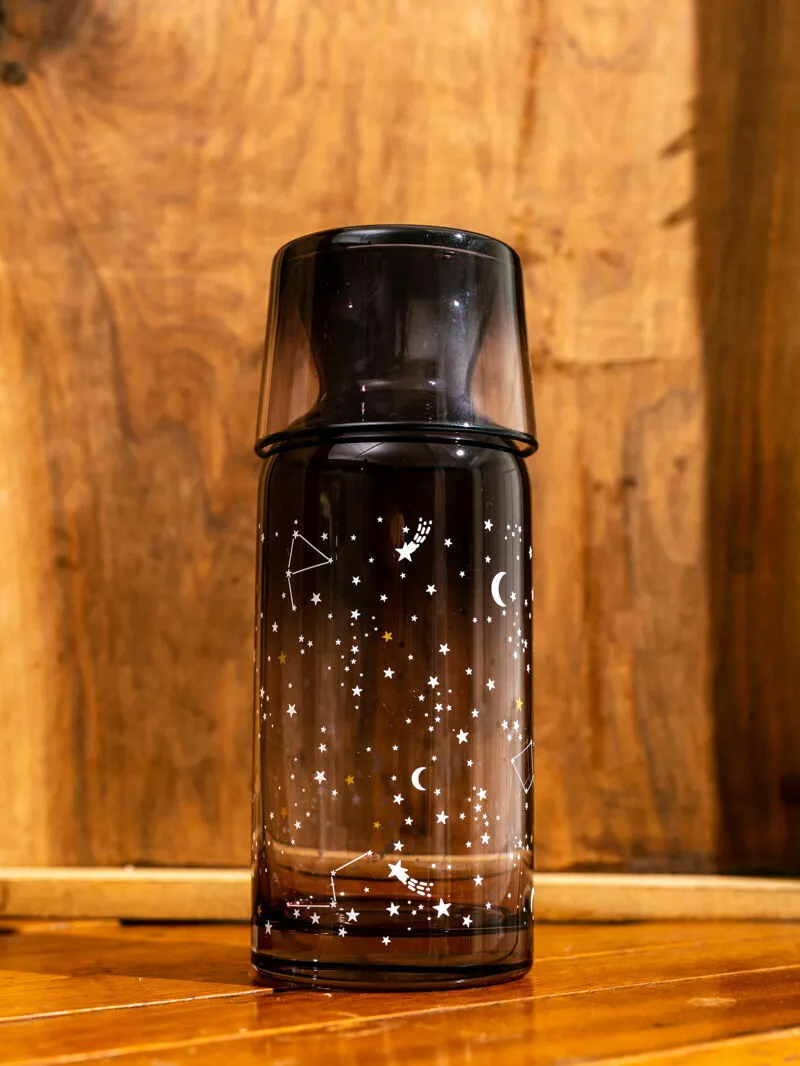 Стеклянный кувшин с чашкой Stars Print
