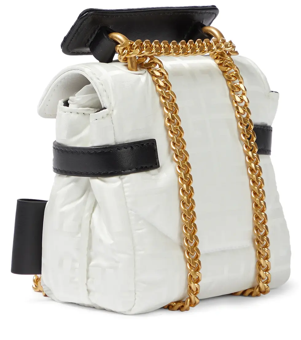 Миниатюра: Сумка через плечо Balmain B-Buzz 23 Mini Blanc/Noir