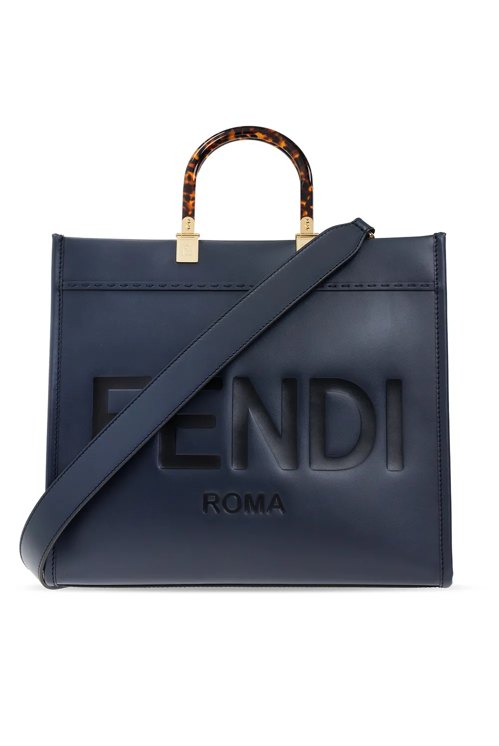 Сумка-шоппер среднего размера Fendi Sunshine Medium Navy