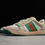 Миниатюра: Кроссовки Gucci Screener GG Beige/Green с перфорацией
