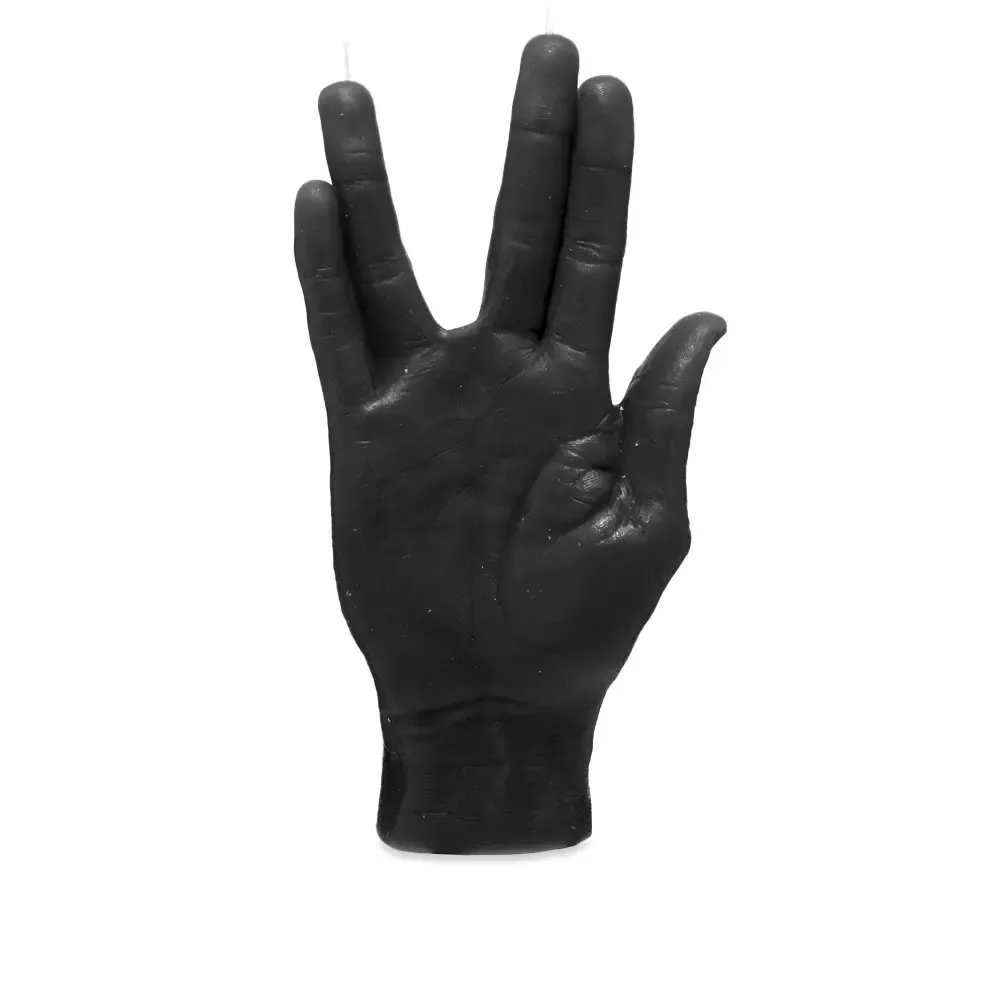 Фигурная свеча "Вулканский салют" 21,5 см. чёрная