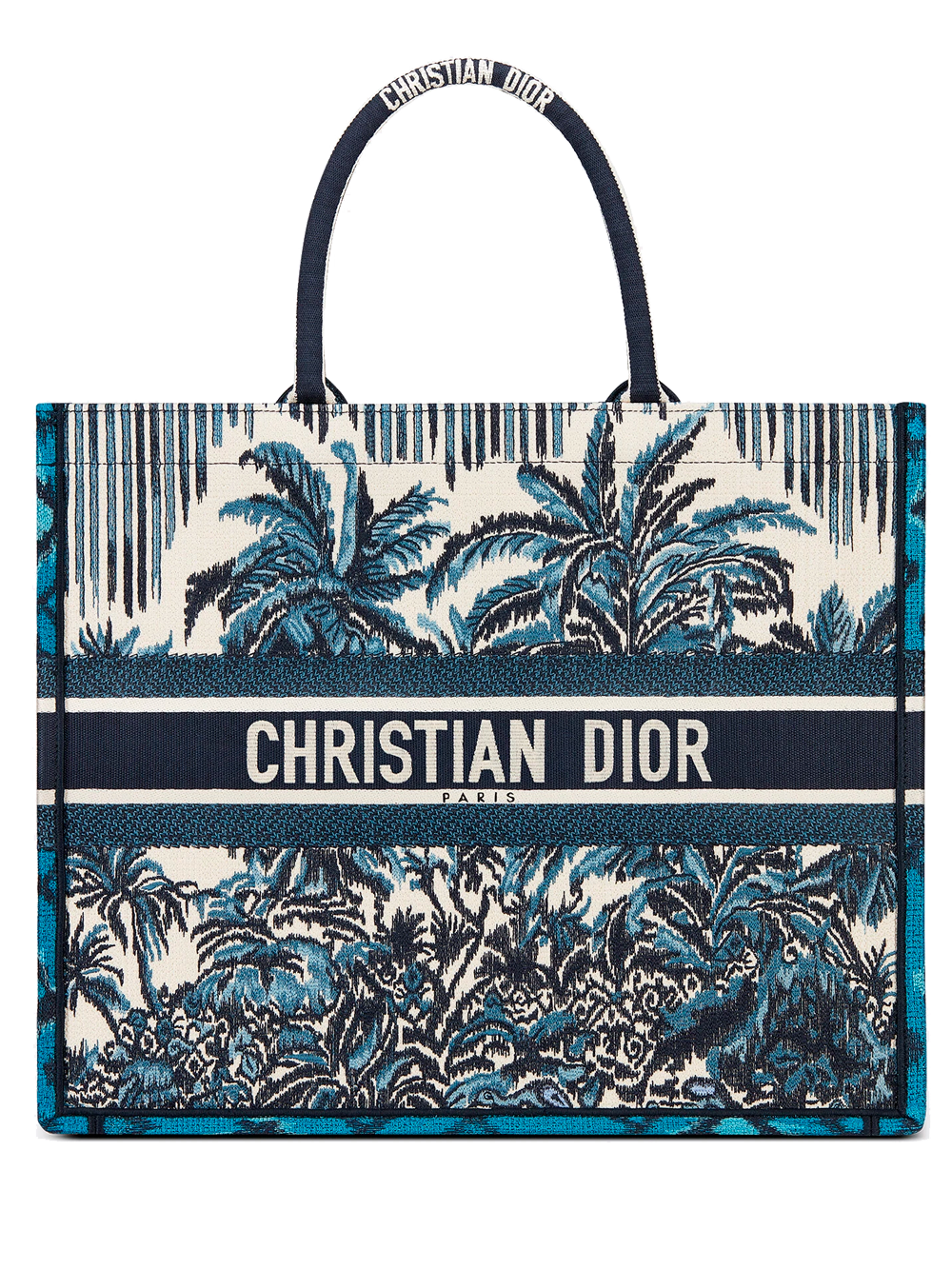 Сумка Dior Book Tote с вышивкой Blue Palms