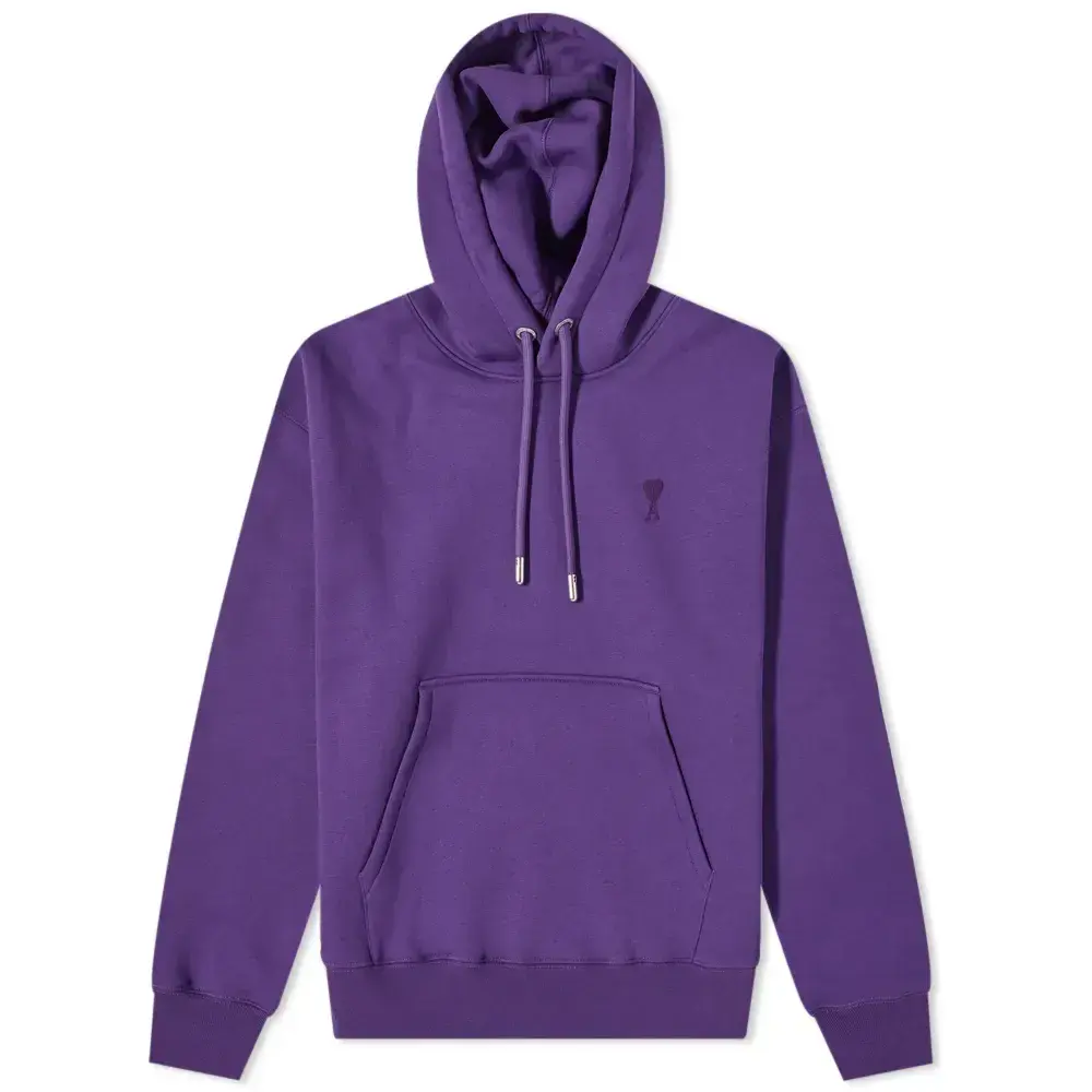 Худи Ami Paris с логотипом Ami de Cœur фиолетовая