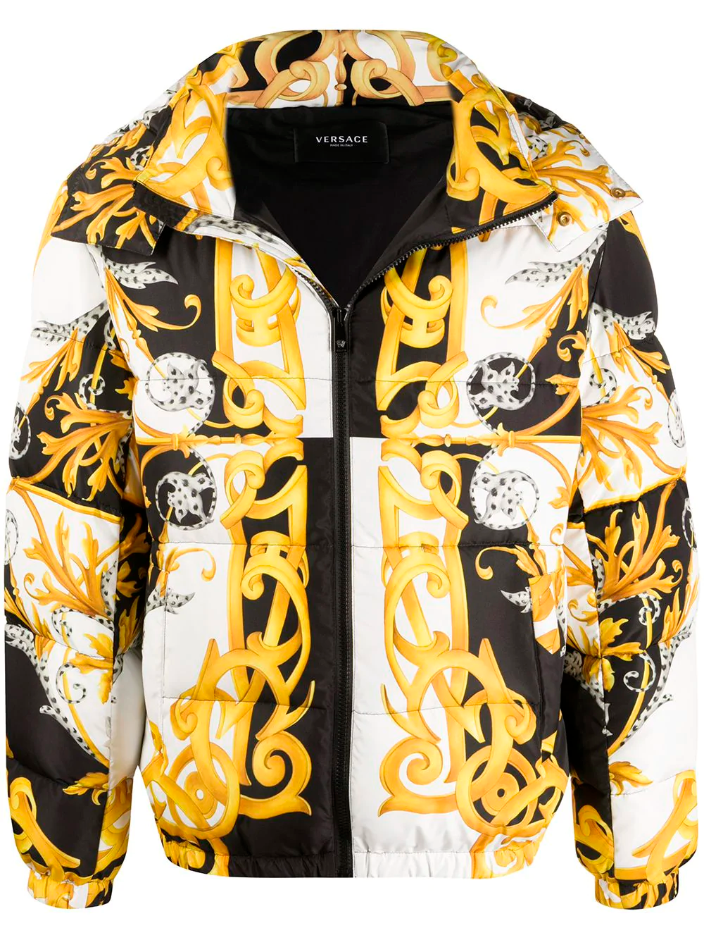 Куртка пуховик Versace с принтом Barocco Acanthus