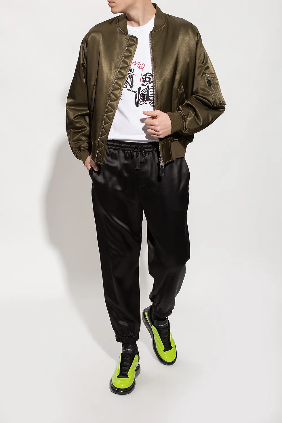 Миниатюра: Кроссовки Alexander McQueen Oversized зелено-черные