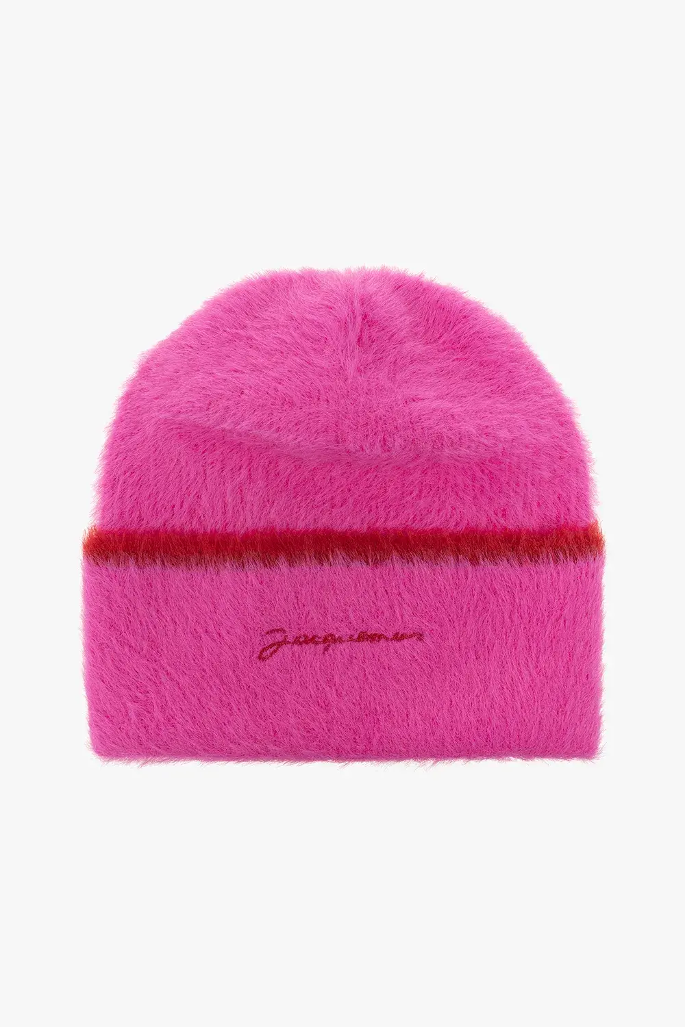 Пушистая шапка Jacquemus цвета фуксии