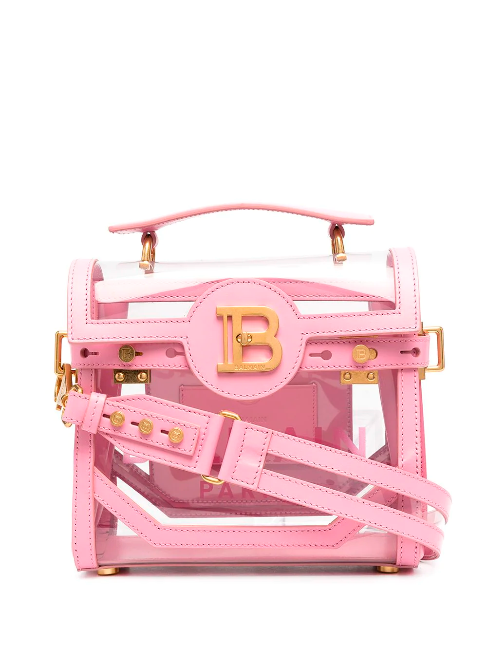 Сумка Balmain B-Buzz 23 с логотипом Pink