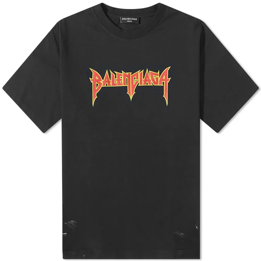 Футболка Balenciaga Metallica Logo Black