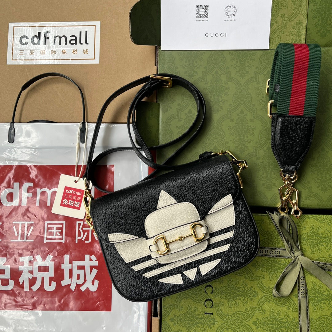 Сумка adidas x Gucci Horsebit 1955 mini bag black