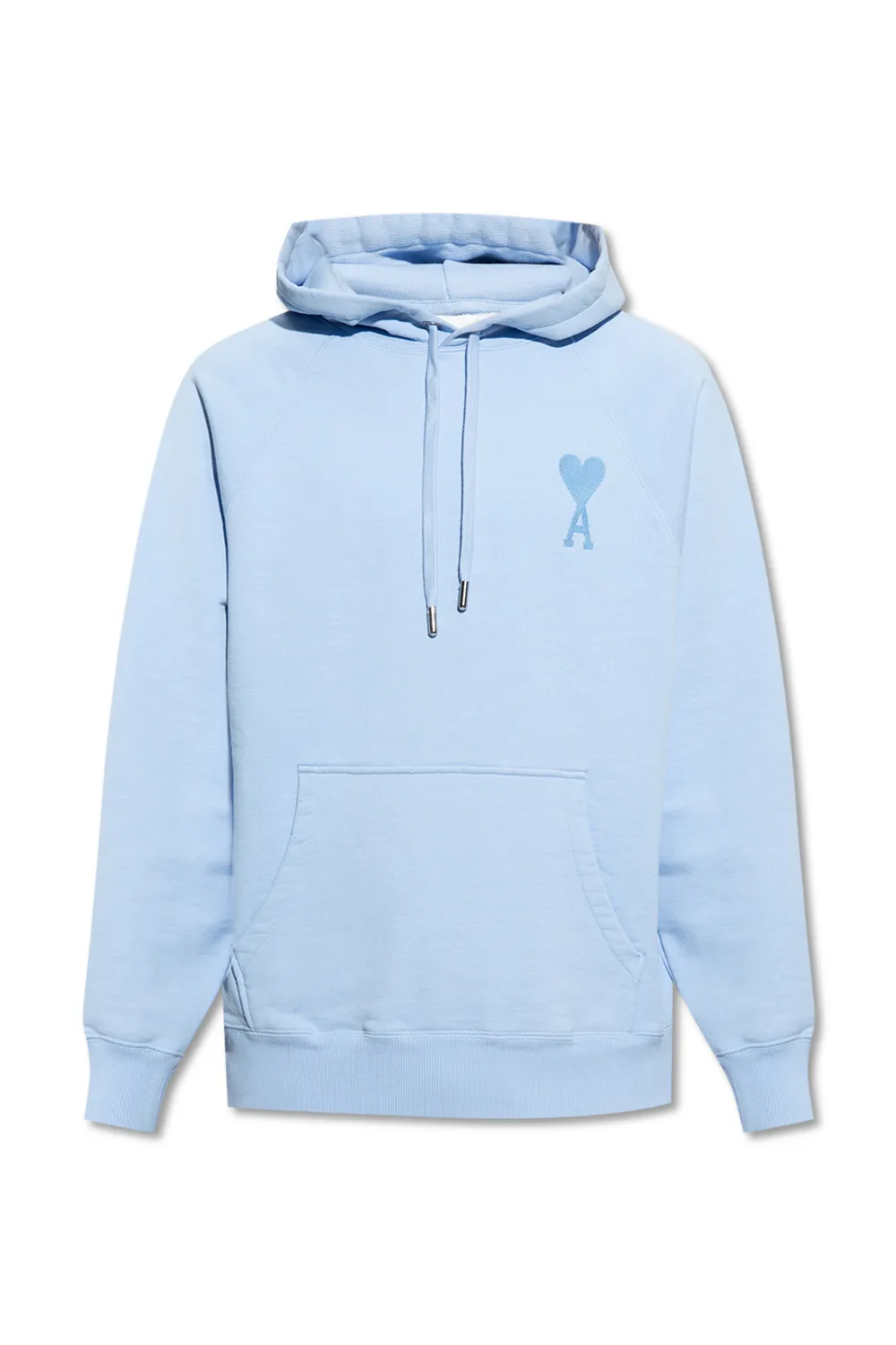 Толстовка с капюшоном Ami Paris с вышивкой Ami de Coeur в тон