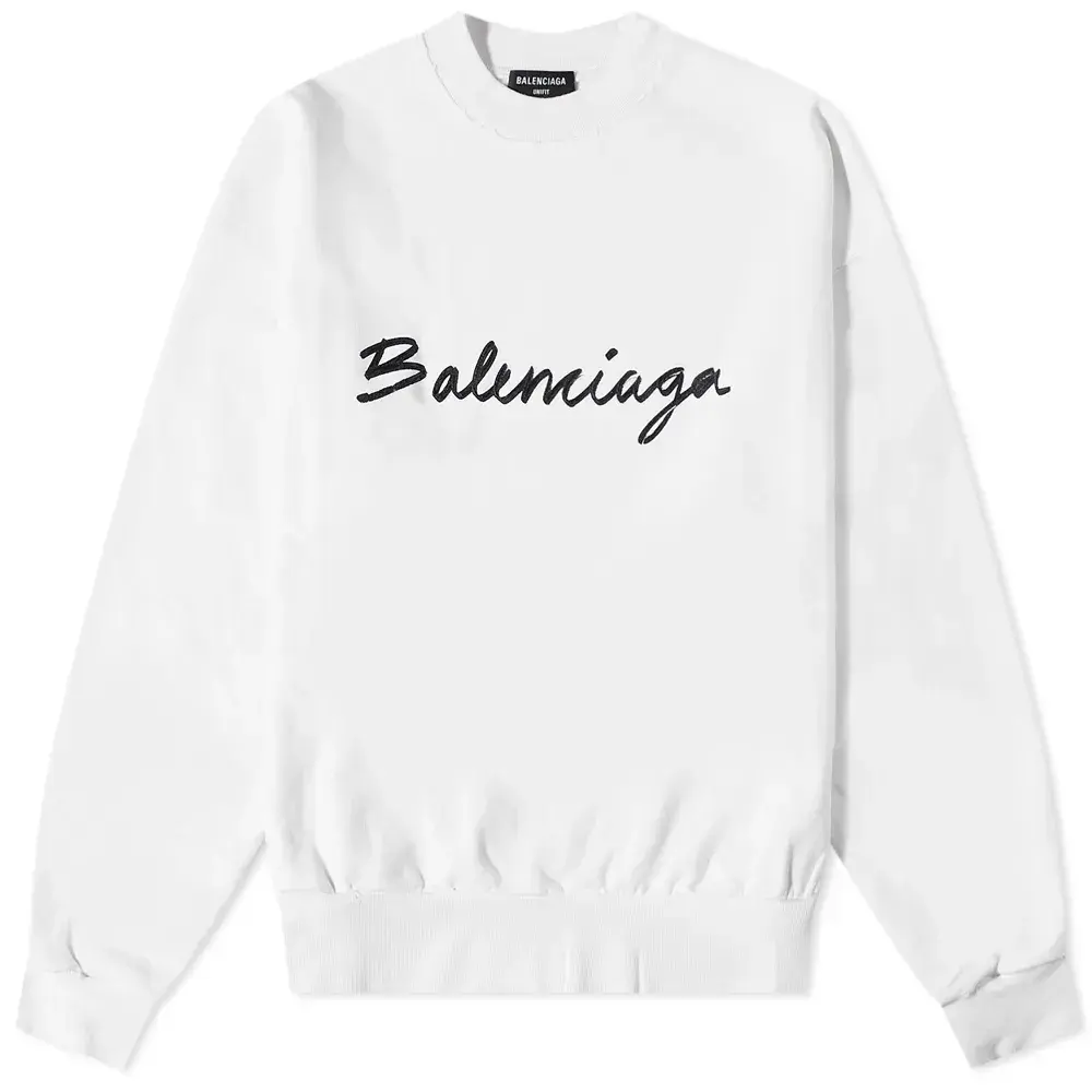 Свитшот Balenciaga White Cursive