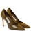 Миниатюра: Туфли-лодочки Jimmy Choo Cass 95 Caper Green из замши и лакированной кожи