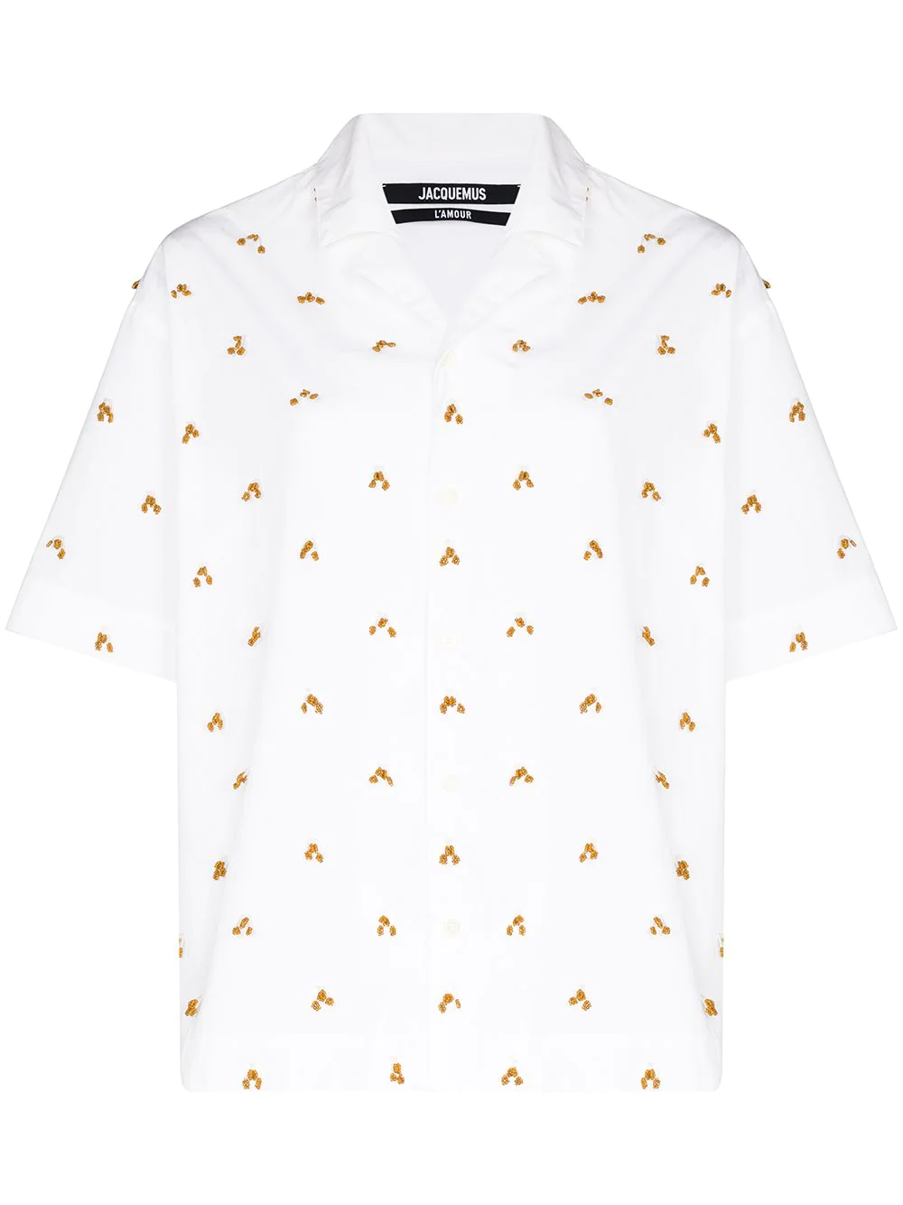 Рубашка Jacquemus с вышивкой белая